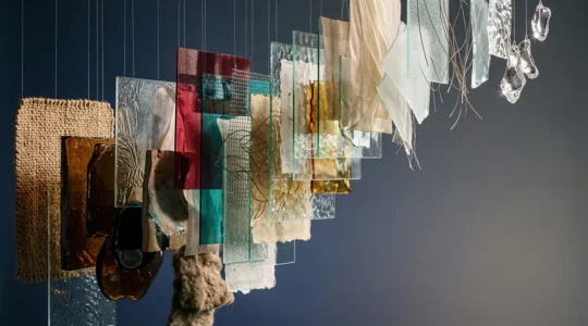 Abstract visual representation of layered sonic textures and frequency spectrum manipulation in experimental music composition