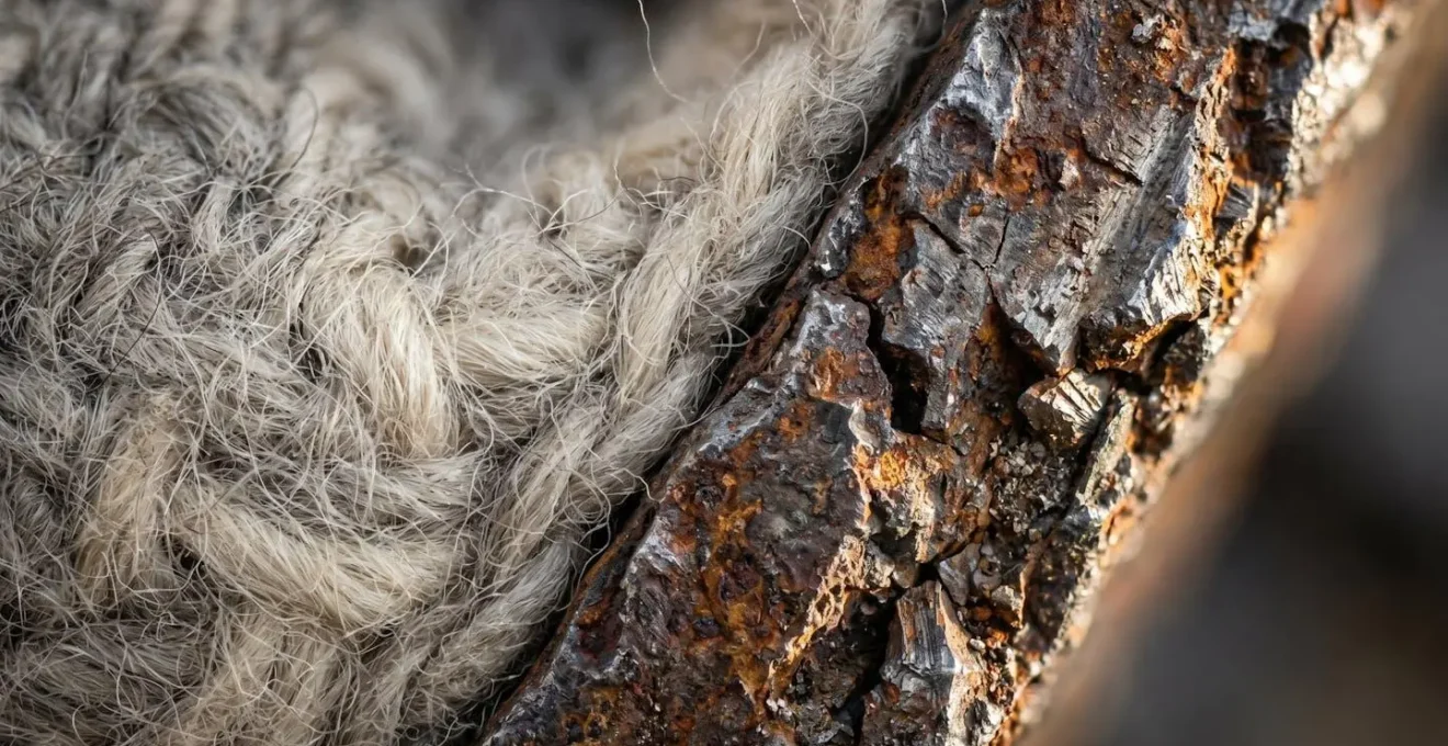 Close-up visualization of contrasting textures transitioning from delicate to aggressive surfaces
